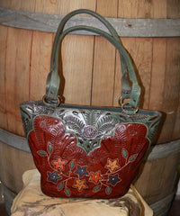 American West Shoulder Bag - #1379 - Medium Size, Zipper Closure