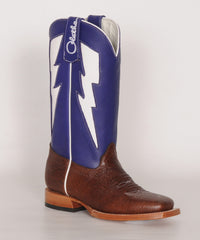 "Lighning Bolt" Child's Boot - Style # OK41 - Chocolate/Orchid Butter/ Blue