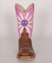 "Peacenik" Child's Boot - Style # K7021 - Antique Bone & Pink